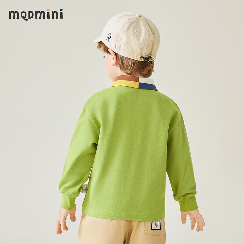 MQDMINI Children's Clothing, Boys' Long-Sleeve T-Shirt, Polo Shirt for Kids, Sty...