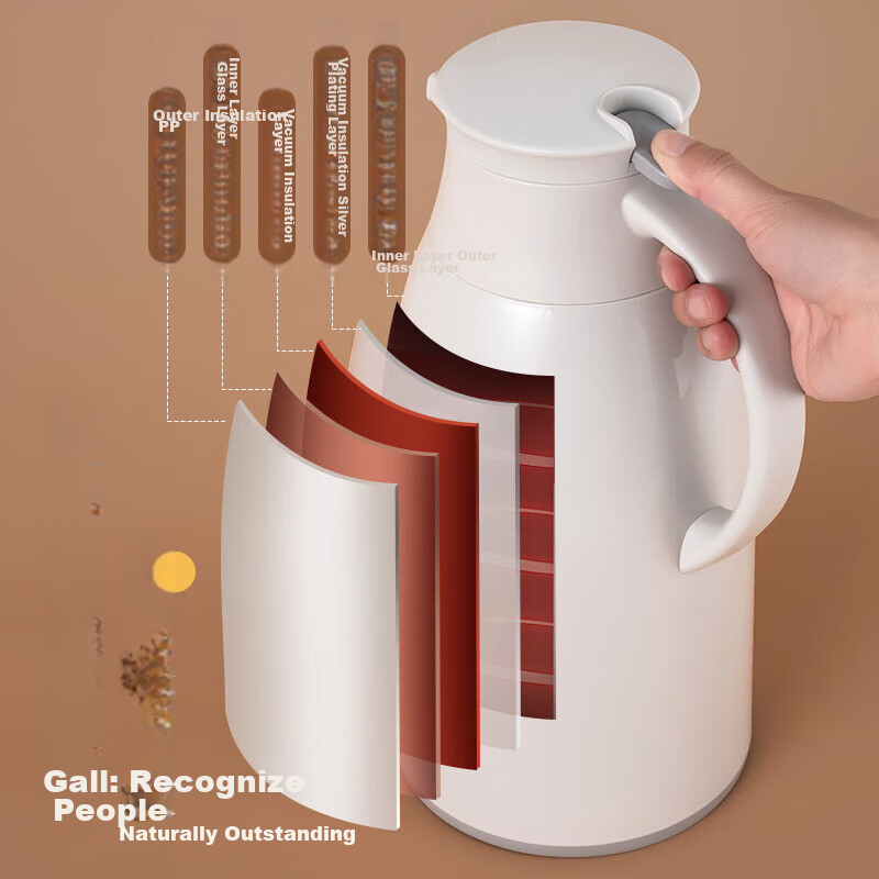 JEKO&JEKO Insulated Bottle, Household Thermos, Warm Water Jug, Dormitory Large C...