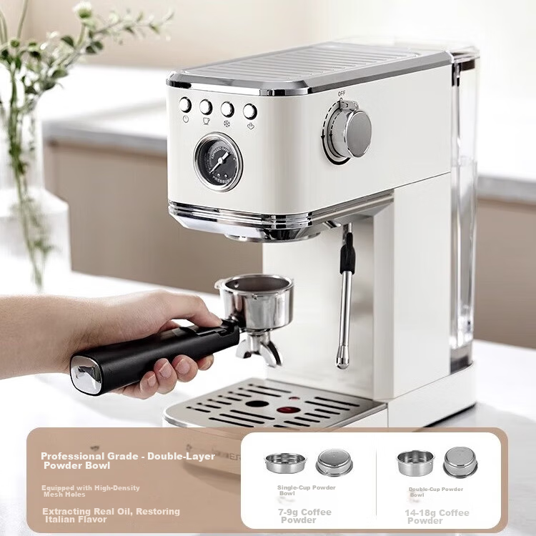 SCHNEIDER [Government Subsidy] Coffee Machine, Italian Semi-Automatic Espresso M...