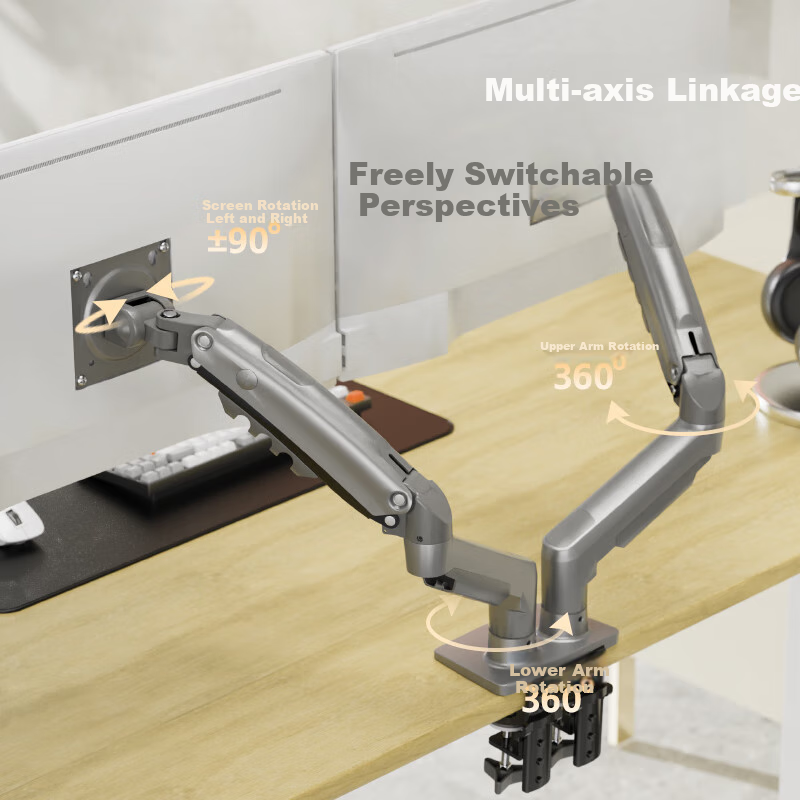 NORTH BAYOU Dual Monitor Desk Mount Stand Full Motion Swivel Computer Monitor Ar...