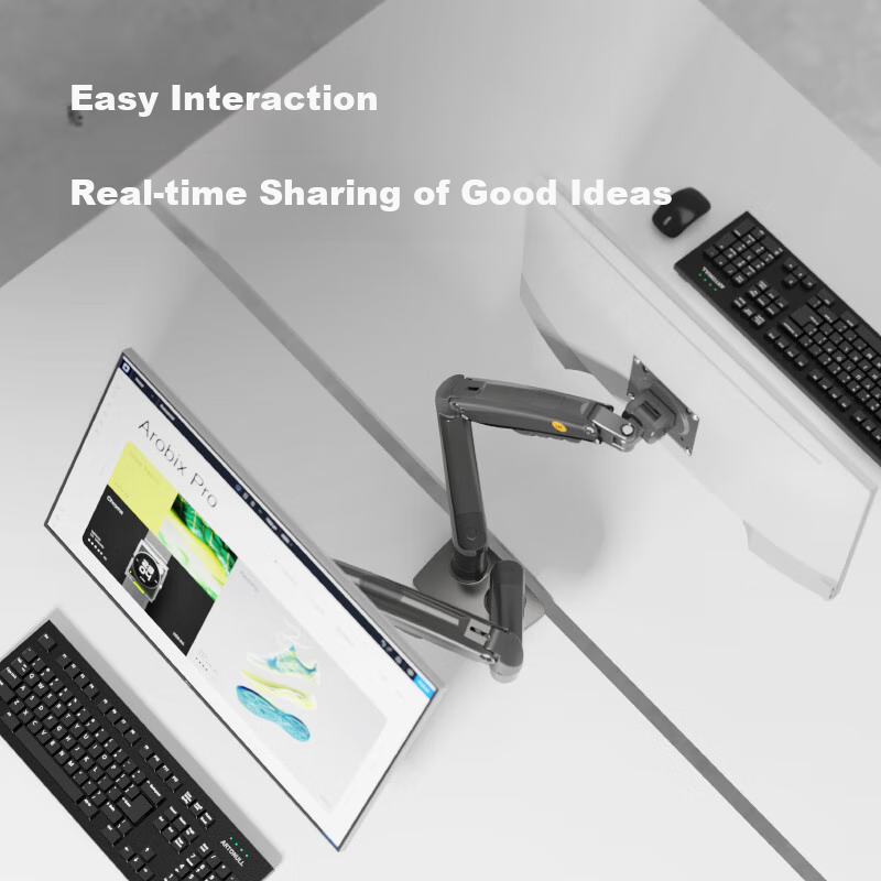 NORTH BAYOU Dual Monitor Desk Mount Stand Full Motion Swivel Computer Monitor Ar...