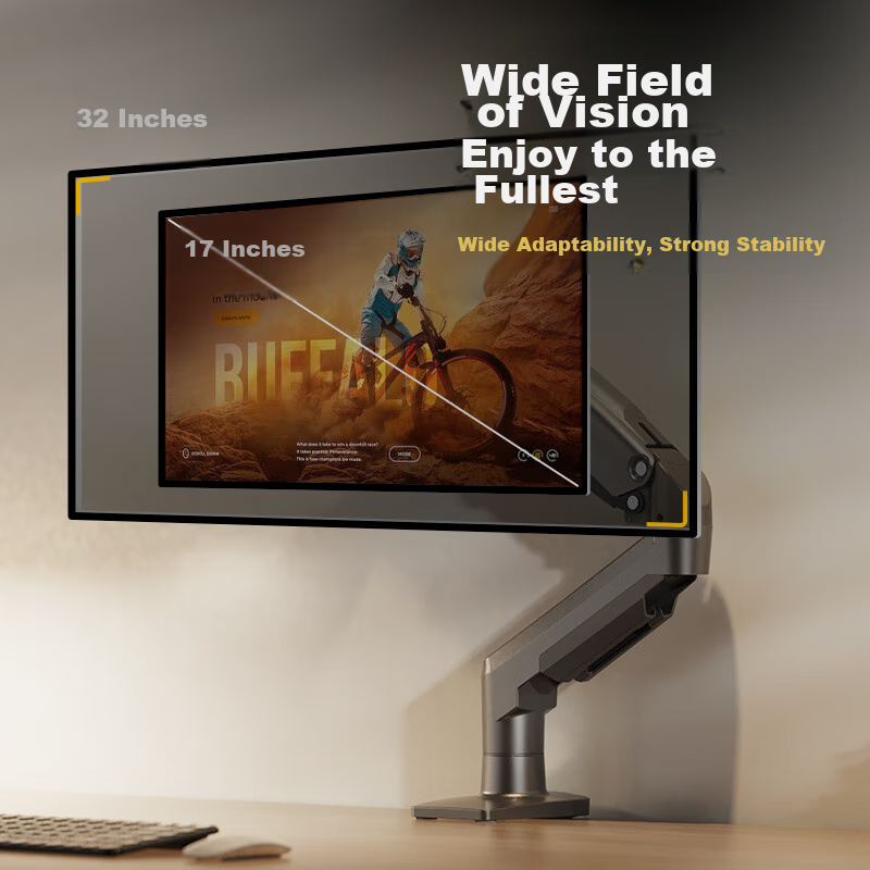 NBF80 Monitor Stand, Computer Stand, Desktop Adjustable Monitor Arm, Rotating Co...