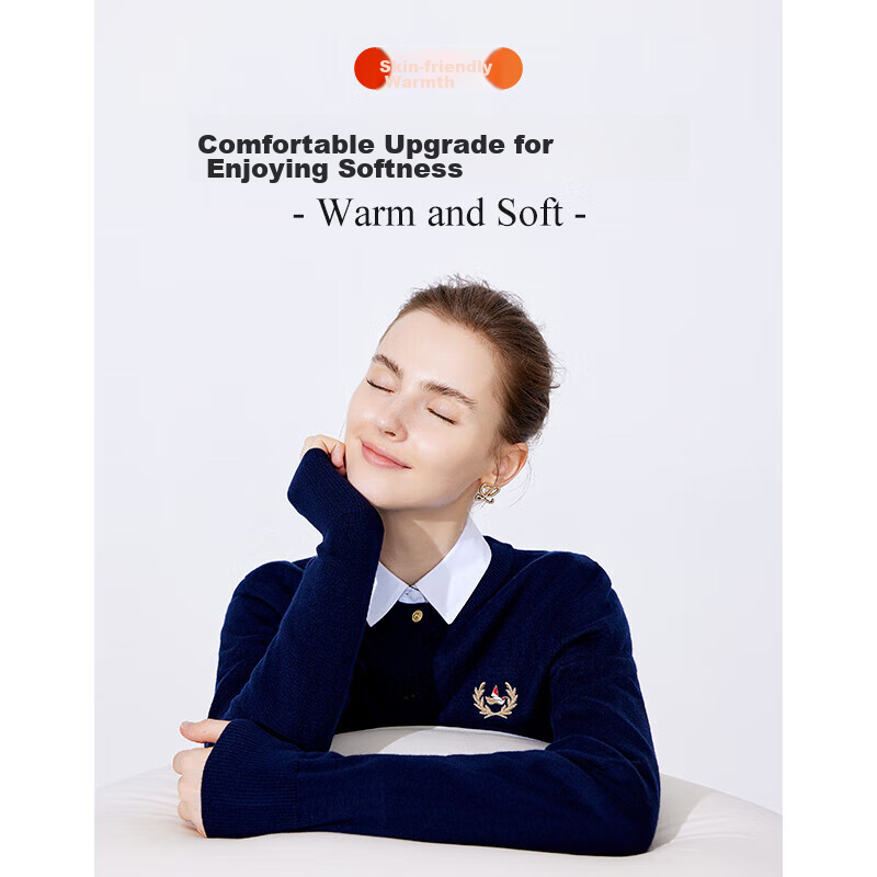 Navigare Italian Small Sailboat Women's Knit Sweater, Spring And Autumn Round Ne...