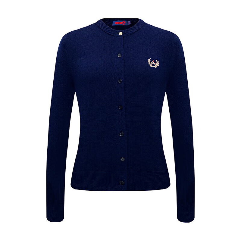 Navigare Italian Small Sailboat Women's Knit Sweater, Spring And Autumn Round Ne...