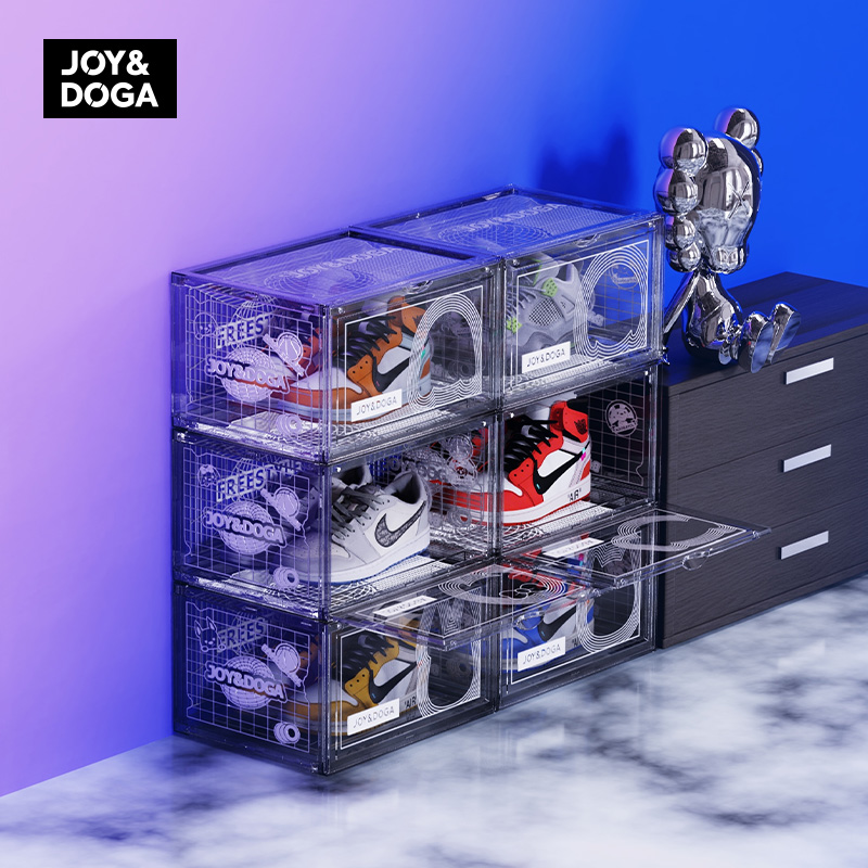 JOY&DOGA Transparent Shoe Box, Dust-Proof And Anti-Oxidation, Sneaker Storage Bo...