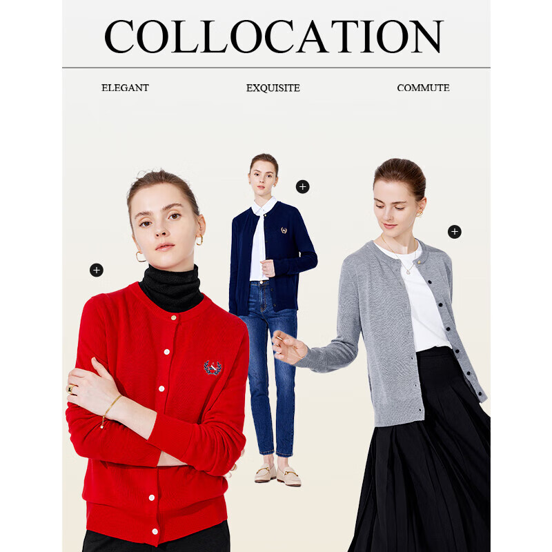 Navigare Italian Small Sailboat Women's Knit Sweater, Spring And Autumn Round Ne...