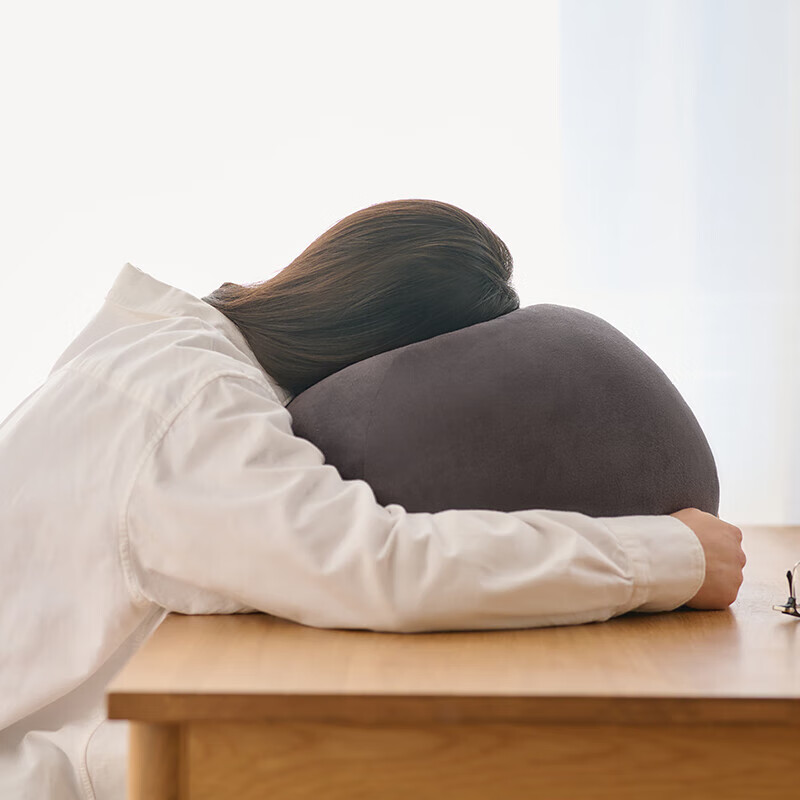 MUJI Soft Cushion for Back Support, Pillow, Lumbar Support, Light Beige, 35*35*3...