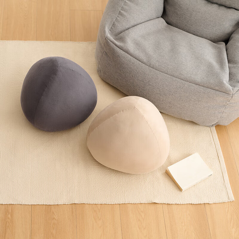 MUJI Soft Cushion for Back Support, Pillow, Lumbar Support, Light Beige, 35*35*3...