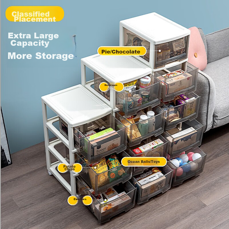 JEKO&JEKO Drawer-Style Cosmetic Storage Cabinet, Children's Wardrobe, Toy And Sn...