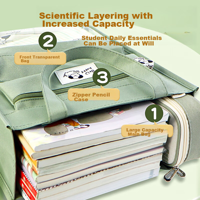 NVV Tutoring Bag, Art Bag, Elementary School Student Handbag, Book Bag, Study Ba...