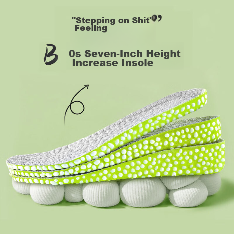 IQGD Insoles for Height Increase, Men's Sports Invisible Height-Increasing Insol...