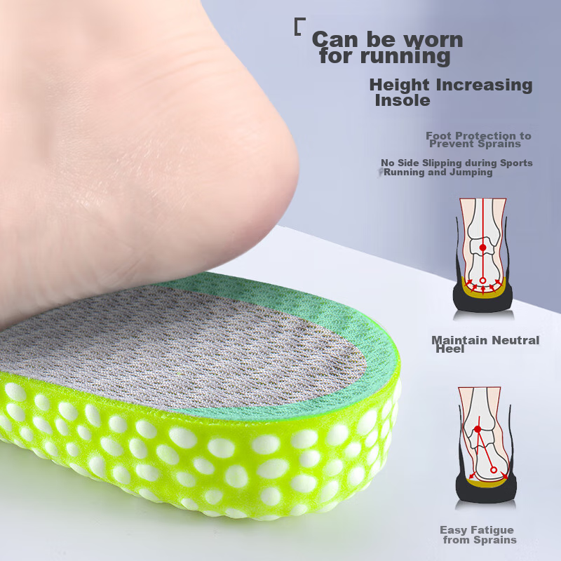 IQGD Insoles for Height Increase, Men's Sports Invisible Height-Increasing Insol...