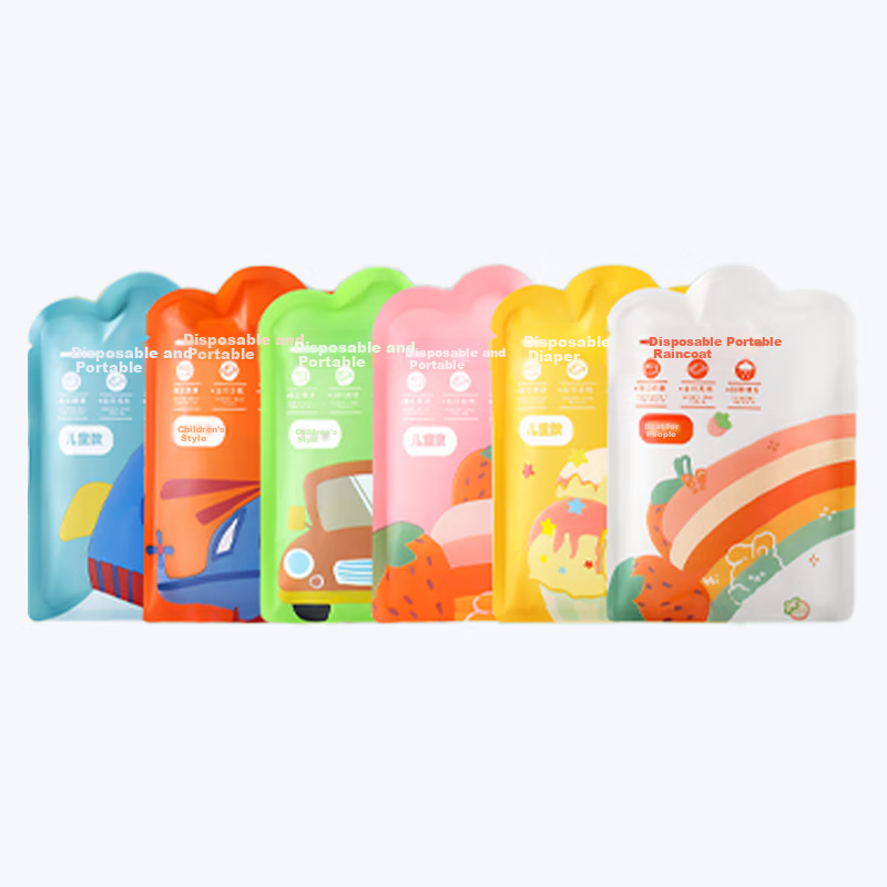 Right Away Disposable Children's Raincoat Thickened Long Full Body Raincoat Port...