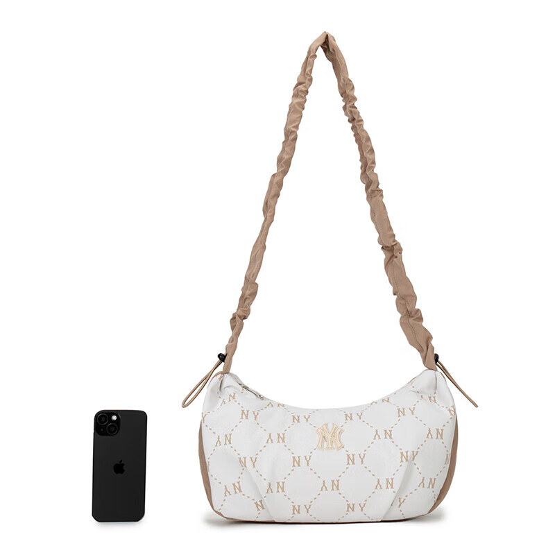 MLB New Single Shoulder Crossbody Bag with Cloud Pattern for Commuting, Adjustab...
