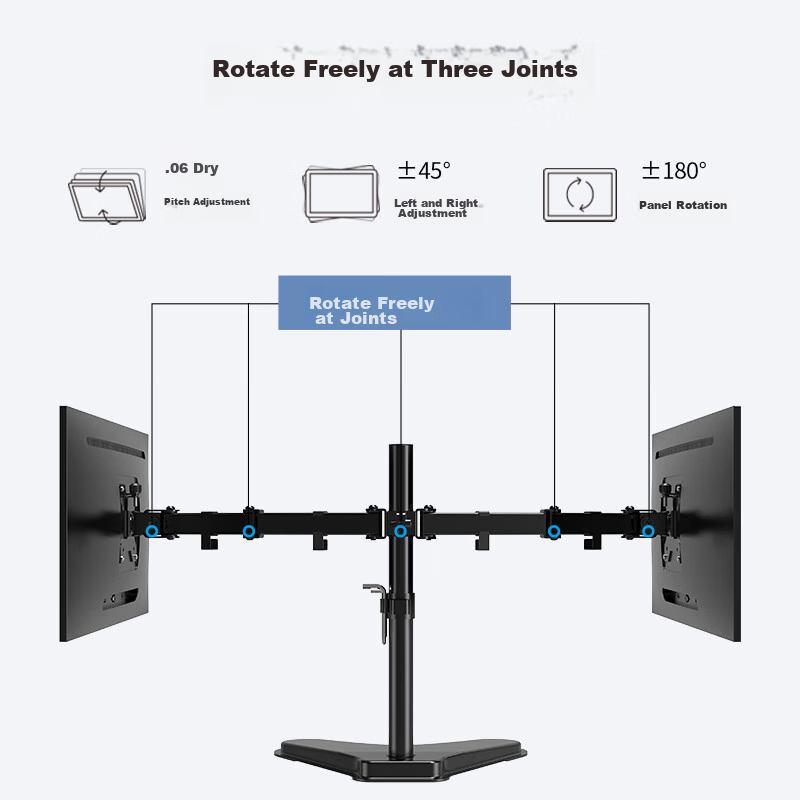 LUCKPRO Dual Monitor Stand, Computer Monitor Arm for Dual Screens, Monitor Scree...
