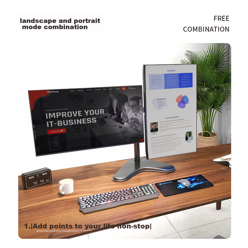 LUCKPRO Dual Monitor Stand, Computer Monitor Arm for Dual Screens, Monitor Scree...
