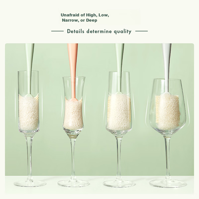 LYNN Cup Brush Bottle Brush Long Handle Cup Cleaning Tool, Replaceable Brush Hea...