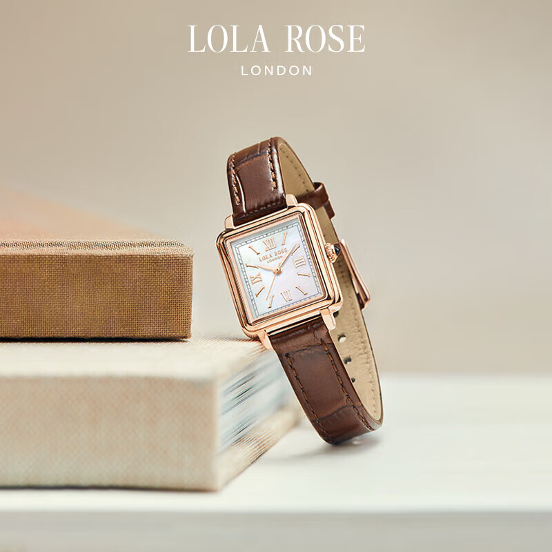 LOLA ROSE New Small Brown Watch, Classic Retro Ladies' Watch, Holiday Gift for G...