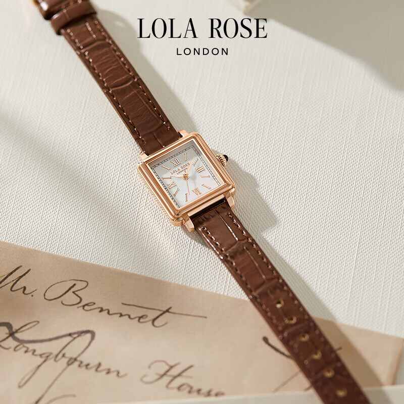 LOLA ROSE New Small Brown Watch, Classic Retro Ladies' Watch, Holiday Gift for G...