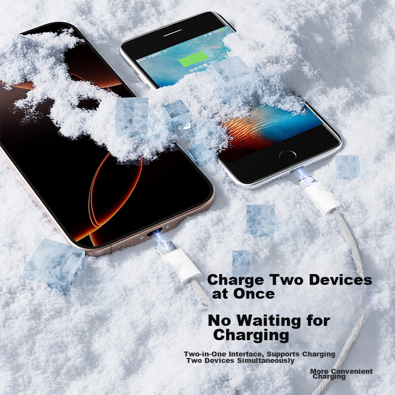 OKSJ Apple Charging Cable, Dual Type-C, One-To Data Cable, Two-In 60W+27W [Upgra...