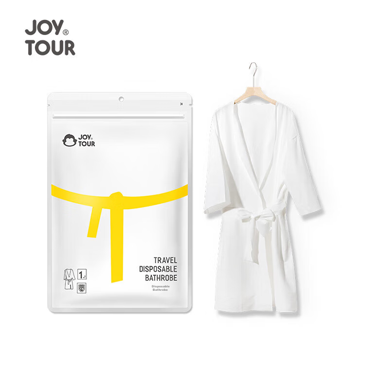 JOYTOUR Disposable Bathrobe, Cotton Washless Pajamas, Unisex Travel Hotel Sauna...