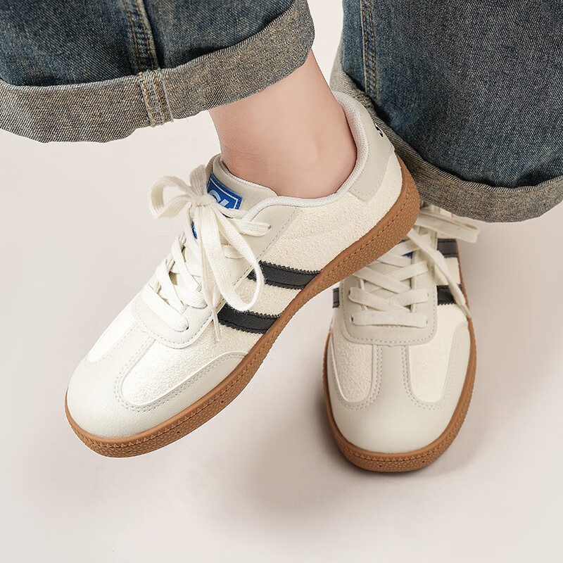 Semir Women's Spring and Summer Thin-soled Casual Shoes SZY251006 Ivory White/Bl...