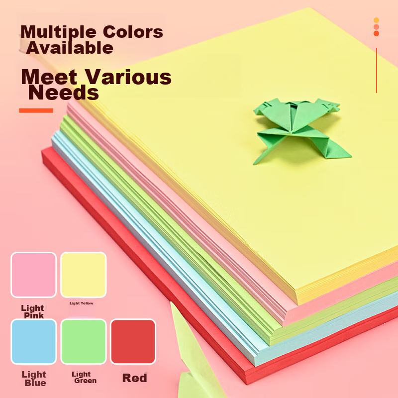 NVVA4 Colored Copy Paper Printing Paper, 70g Red, for Kindergarten Children's Cr...