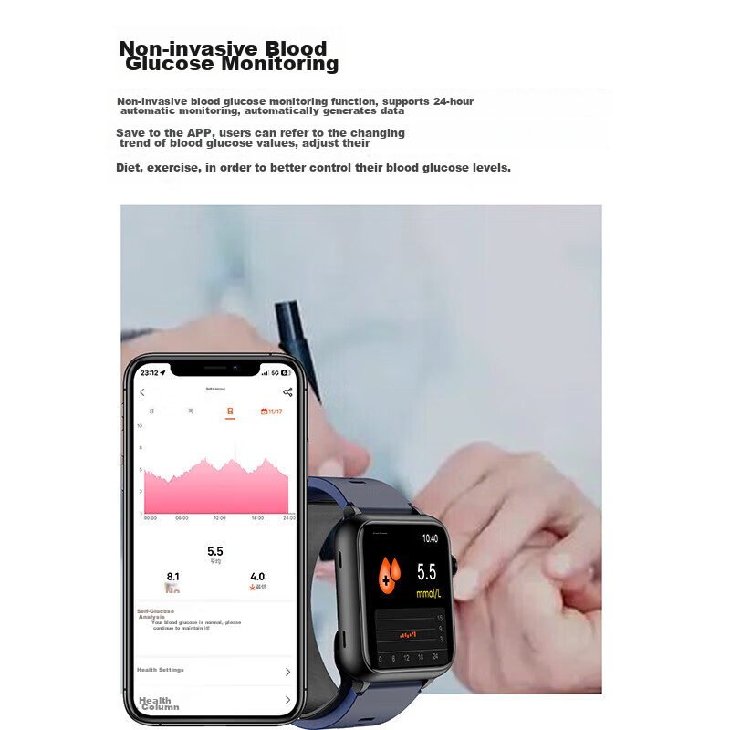 KPEP [Medical Flagship] High-Precision Airbag Blood Pressure Watch, Evaluates Ur...