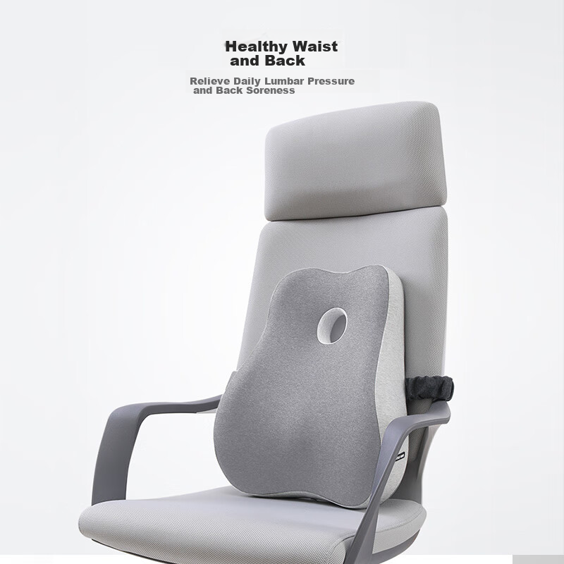 La Torretta Memory Foam Lumbar Support, Office Back Cushion, Waist Pillow, Car S...