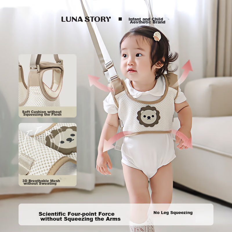 LUNASTORY Baby Walking Aid, Toddler Learning to Walk Strap, Anti-Fall Child Trac...
