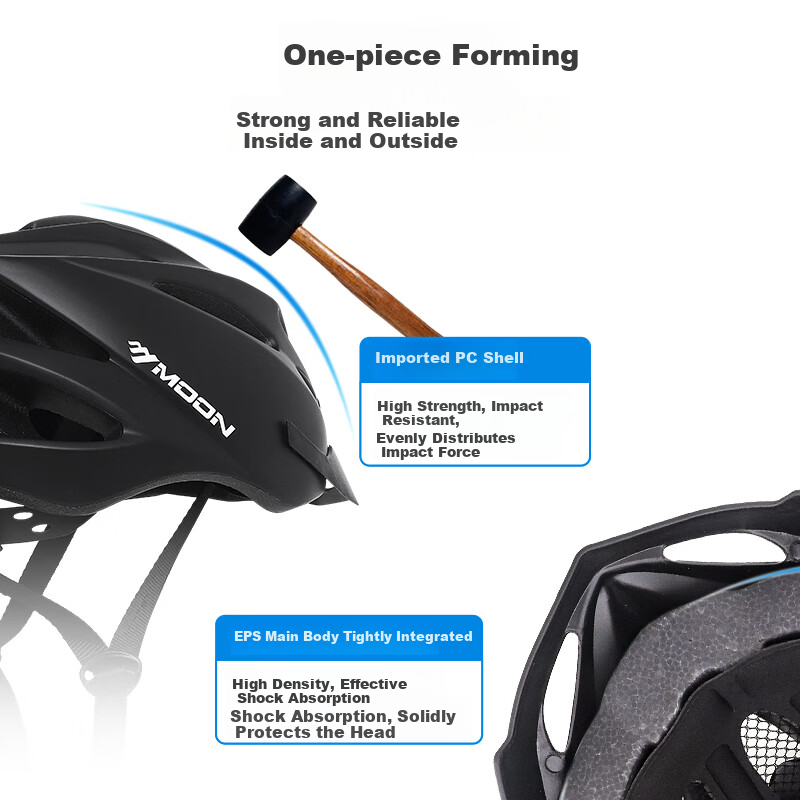 MOON One-Piece Molding Cycling Helmet Urban and Off-Road Dual-Use Mountain Bike...