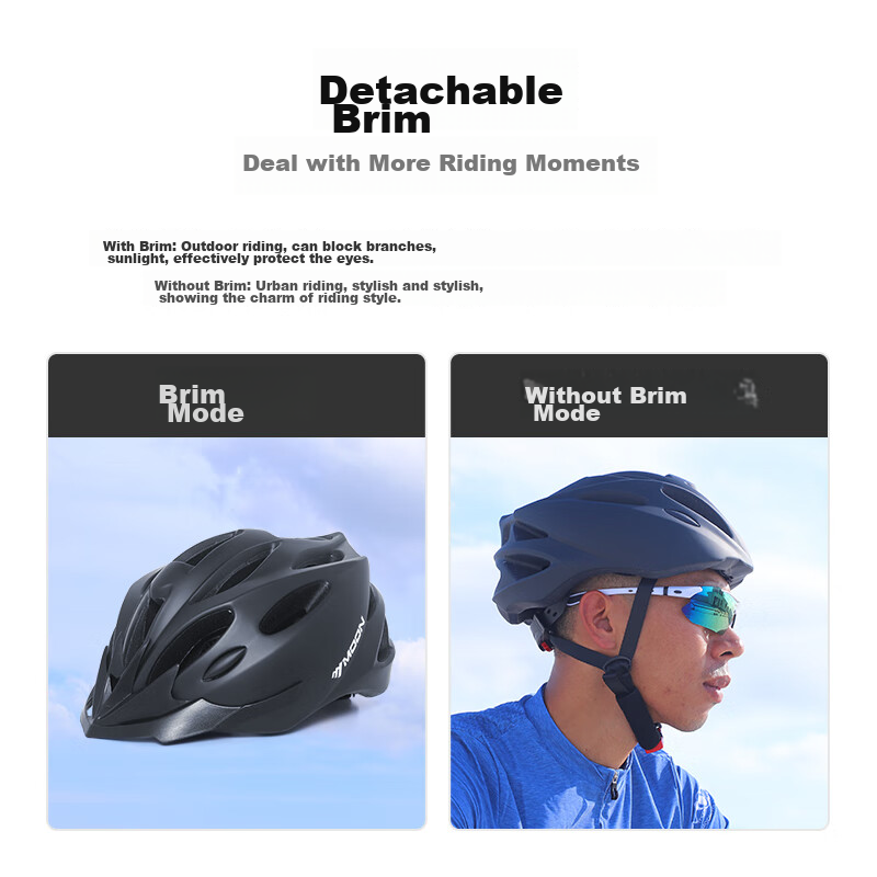 MOON One-Piece Molding Cycling Helmet Urban and Off-Road Dual-Use Mountain Bike...
