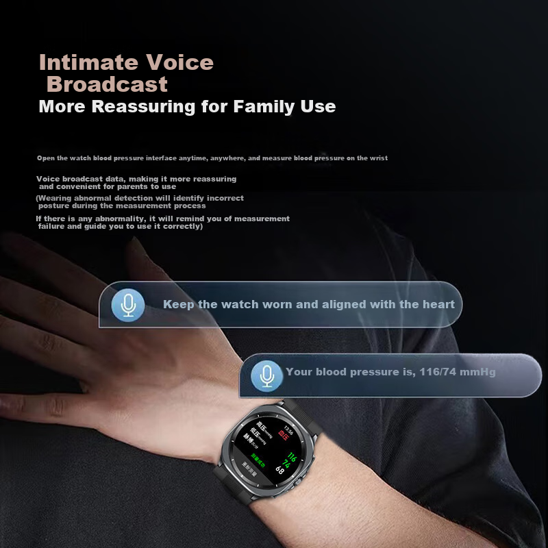 KPEP Medical Certified High Precision Blood Pressure Cuff Watch Assessing Uric A...