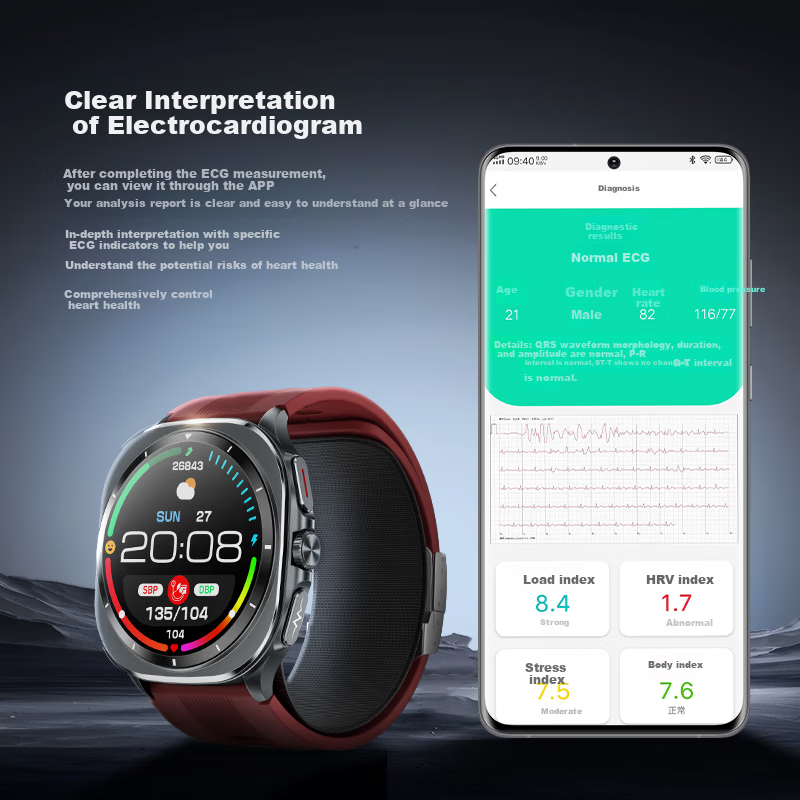 KPEP Medical Certified High Precision Blood Pressure Cuff Watch Assessing Uric A...