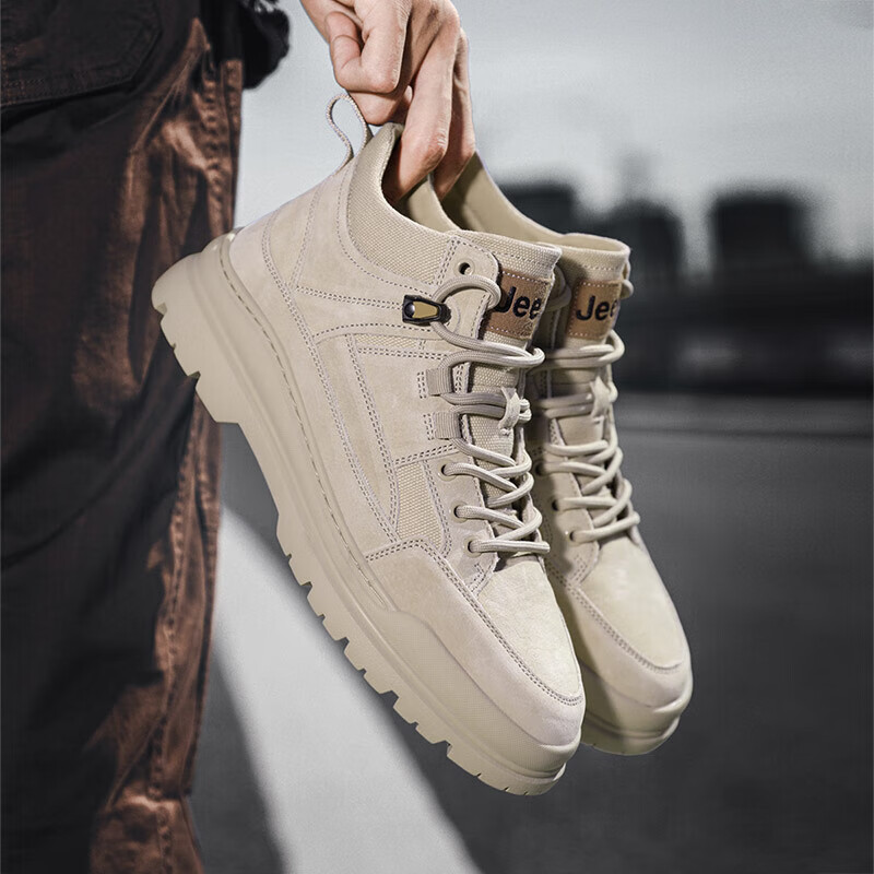 Jeep Men's Mid-top Breathable Hiking Shoes Outdoor Desert Boots Casual Work Shoe...
