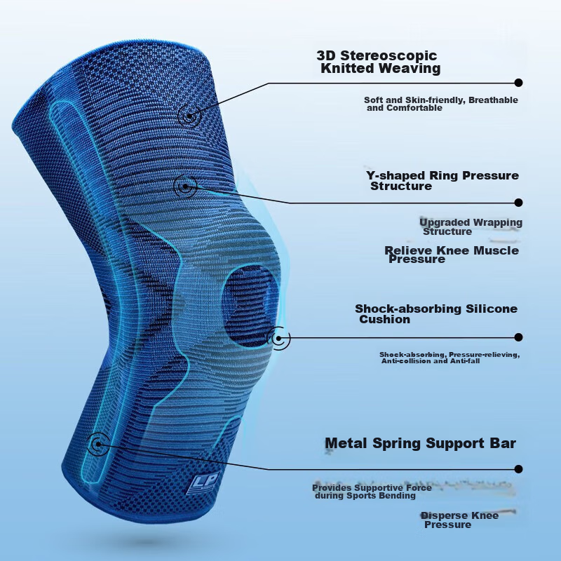 LP Knee Brace for Sports, Basketball, Meniscus, Patella, Running Gear, Professio...