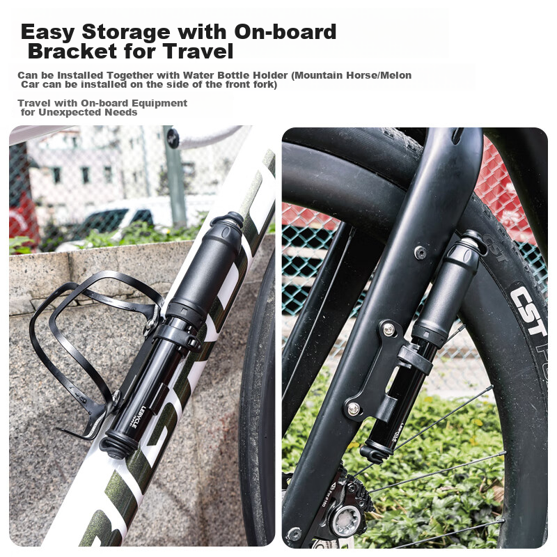 LeBycle Mountain And Road Bicycle Portable Pump, New High-Pressure Hidden Hose,...