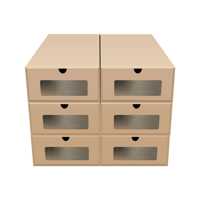 QDZX Men's Shoes, Style A, 6-Pack, Shoe Box, Shoe Cabinet, Transparent Drawer-St...