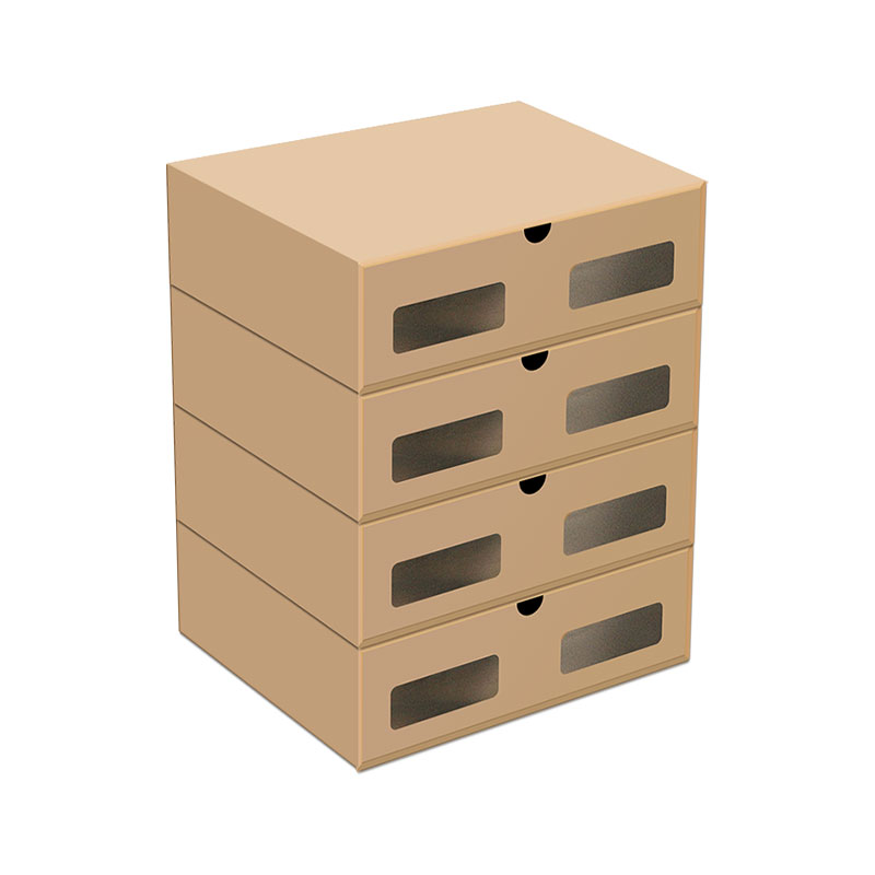 QDZX Long Boots, Size 1, 4-Pack, Shoe Box, Shoe Cabinet, Transparent Drawer-Styl...