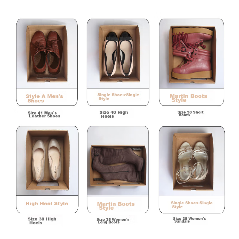 QDZX Long Boots, Size 1, 4-Pack, Shoe Box, Shoe Cabinet, Transparent Drawer-Styl...