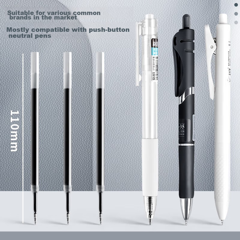 Lopet Retractable Gel Pen Refill, 0.5mm, Black, ST Pen Refill, Quick-Drying, Uni...