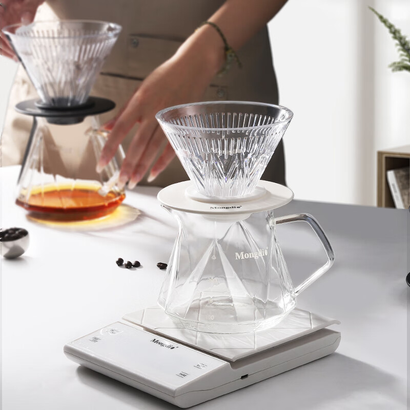Mongdio Pour-Over Coffee Dripper, V60 Filter Basket, Funnel Filter, V02 Filter C...