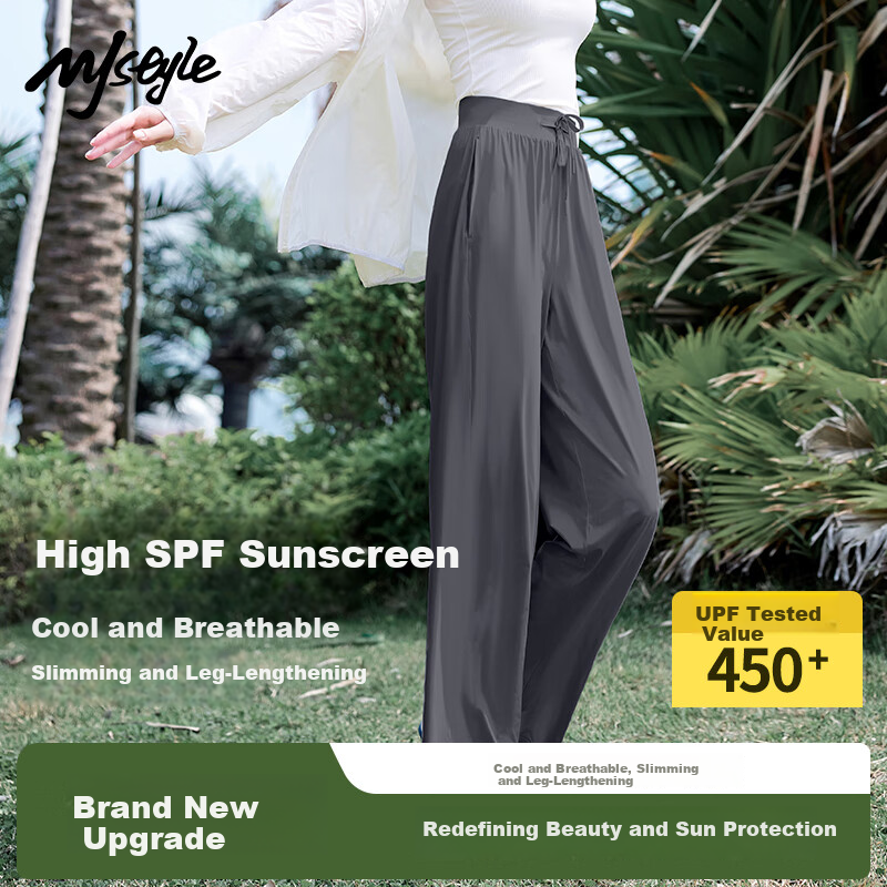 MJ STYLE Ice-Cool Sunscreen Straight-leg Pants for Women, 2025 Summer New Trendy...