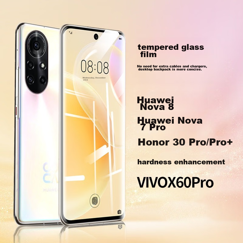 KOOLIFE Tempered Glass Screen Protector for Huawei Nova 8, Honor 50/V40 Light Lu...