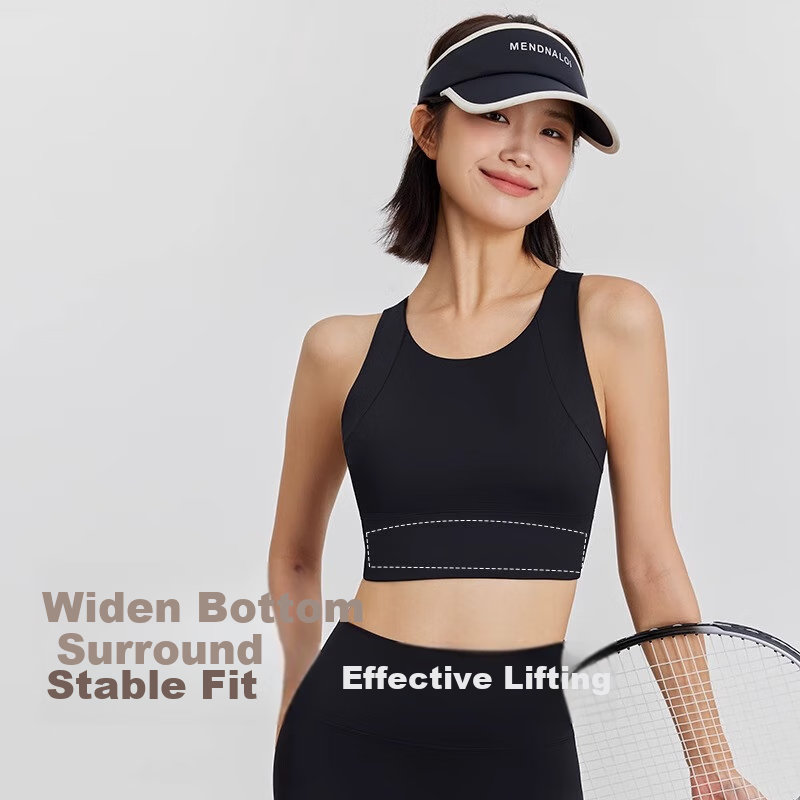 NEVER ME Women's Sports Bra Yoga Tank Top Fitness Running Shockproof Anti-saggin...