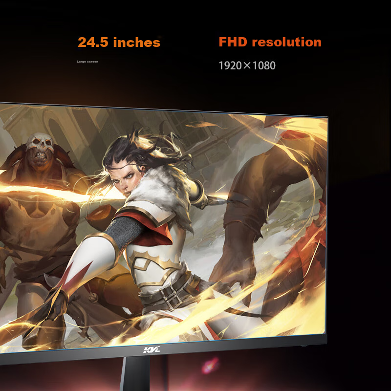 KVL 24.5-Inch 180Hz High Refresh Rate Gaming Monitor, 300nit Brightness, 1ms Res...