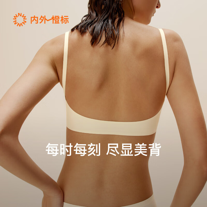 NEIWAI Orange Label Cotton Candy Backless Bra, Women's Cross-Strap Wireless Thin...
