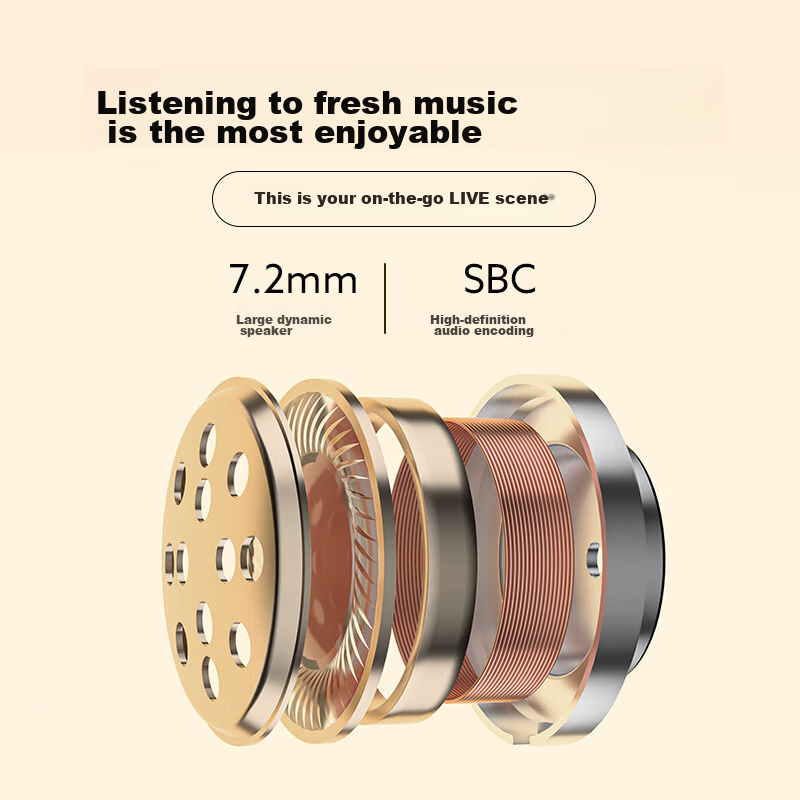 QCY T13 True Wireless Bluetooth Earphones, Sports Headset, Master-Slave Switchin...