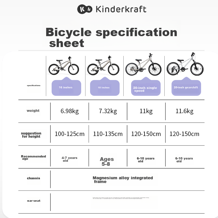 KinderKraftKK Children's Bicycle, Ultra-Light, for Ages 4-6 Student Bike, Gift f...