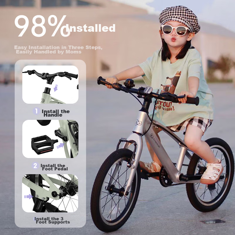 KinderKraftKK Children's Bicycle, Ultra-Light, for Ages 4-6 Student Bike, Gift f...